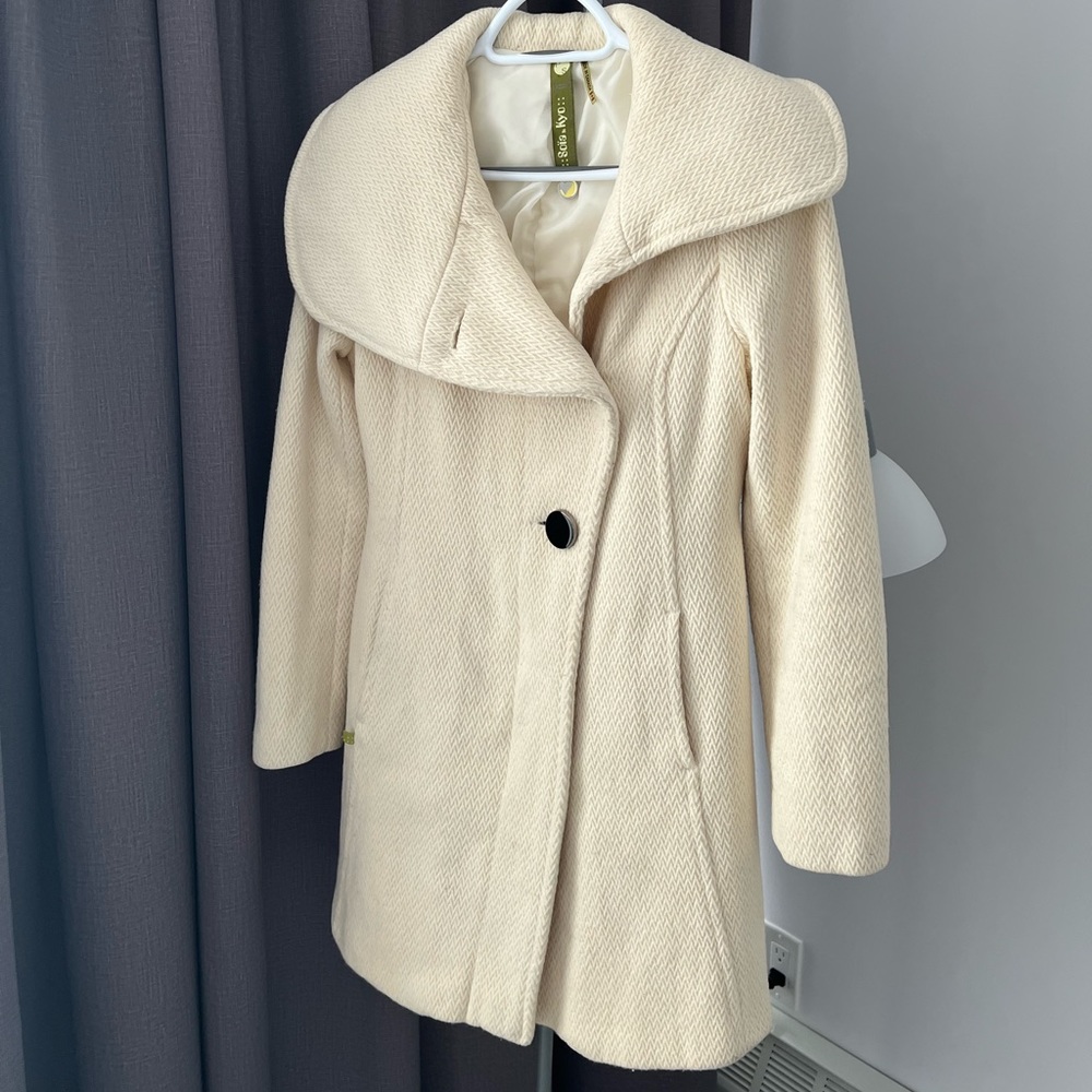 Cream trench coat